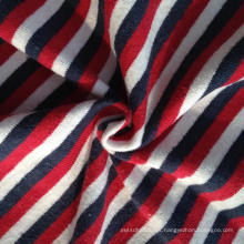 Hemp / fio de algodão colorido tingido Stripe Jersey